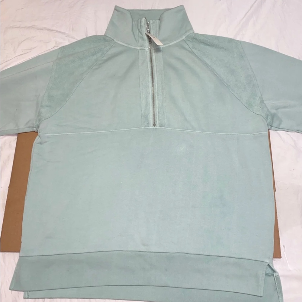 PINK half zip (mint green)